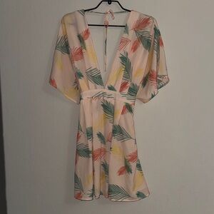 Amazon Women's Mini Dress with Leaf Print